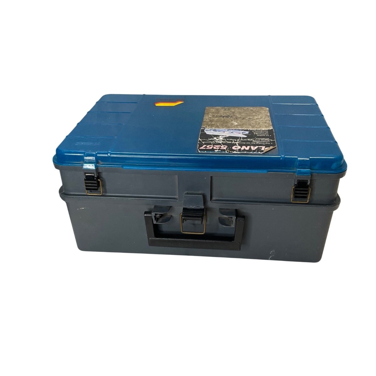 Plano 5257 Tackle Box Organizer With Multi-Tray Storage & Blue Lid