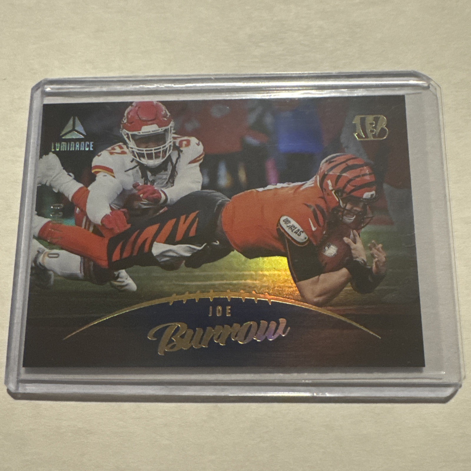 2023 Panini Luminance Joe Burrow #76 Blue #038/150 Horizontal Bengals QB1 SSP