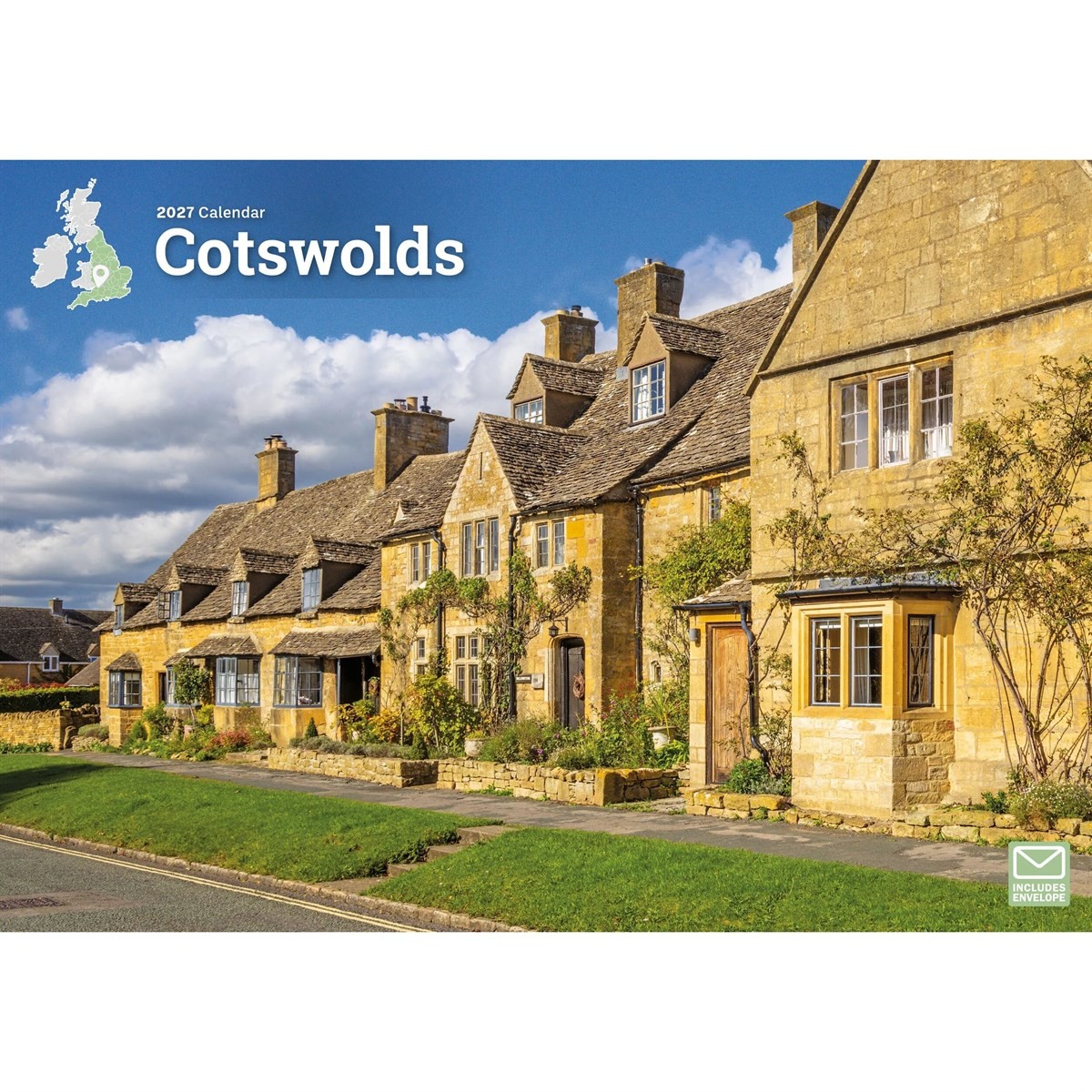 Cotswolds A4 Calendar 2027, Wall Calendars, Month To View, Travel, Gift
