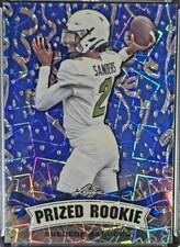 🏈 SHEDEUR SANDERS Leaf 2024 Blue Metal PRIZED ROOKIE #/20 🔥 BROWNS Buffaloes 