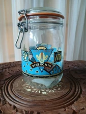 Vintage ARIZONA Pistachio Co 2 Liter Glass Le Parfait Jar