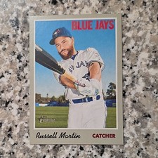 Topps Heritage Russell Martin #19 Toronto Blue Jays 2019 Baseball Card Base Set