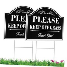 Keep Off Grass Sign- 2 Pack, 12x9 inches Please Keep Dogs Off Grass Sign for