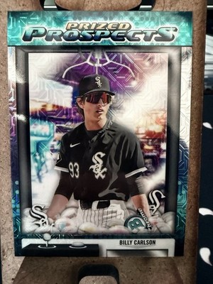 Topps 2025 Bowman Draft Mojo Prized Prospects Billy Carlson PP-6 White Sox