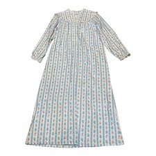 LANZ of SALZBURG Pastel Blue Pink Floral 100 Cotton Nightgown New With Tag Sz L
