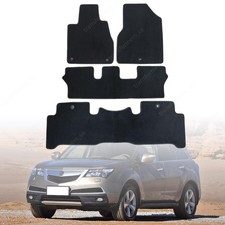 2007-2013 For Acura Mdx Front Rear Replacement Floor Mats Carpet Velour Black 2007-2013 For Acura Mdx Front Rear Replacement Floor Mats Carpet Velour Black
