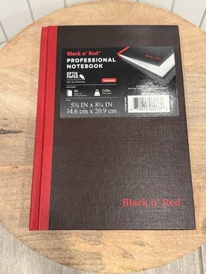 Black n' Red Casebound Notebook Legal Rule 11 3/4 x 8 1/4 White 96 Sheets D66174