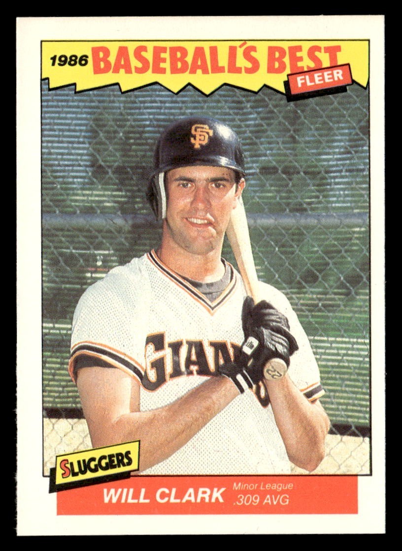 Will Clark 1986 Fleer Baseball's Best Sluggers vs. Pitchers Card #6 Giants