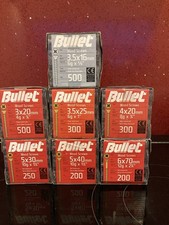 Bullet Wood Screws 7 Boxes Various Sizes