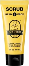 (Free Duty Tax) Bee Bald SCRUB Exfoliating Pre-Shave for Deep Cleans & Remov