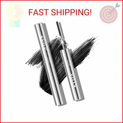 FREEORR Black Washable Metal Mascara Wand, Curling Iron Wand 3D Eyelash Non-Clum