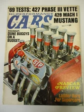 BACK ISSUE HI-PERFORMANCE CARS MAGAZINE FEBRUARY 1969, MOTION PHASE III VETTE'S