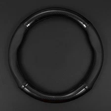 Car Steering Wheel Covers Carbon Fiber For Hyundai Accessories Protector Black