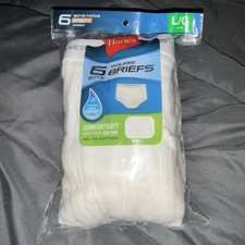 Hanes Boys White Cotton Briefs 6 pack Size Large 14/16