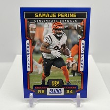 2023 Score Samaje Perine Blue /100 #201 Bengals