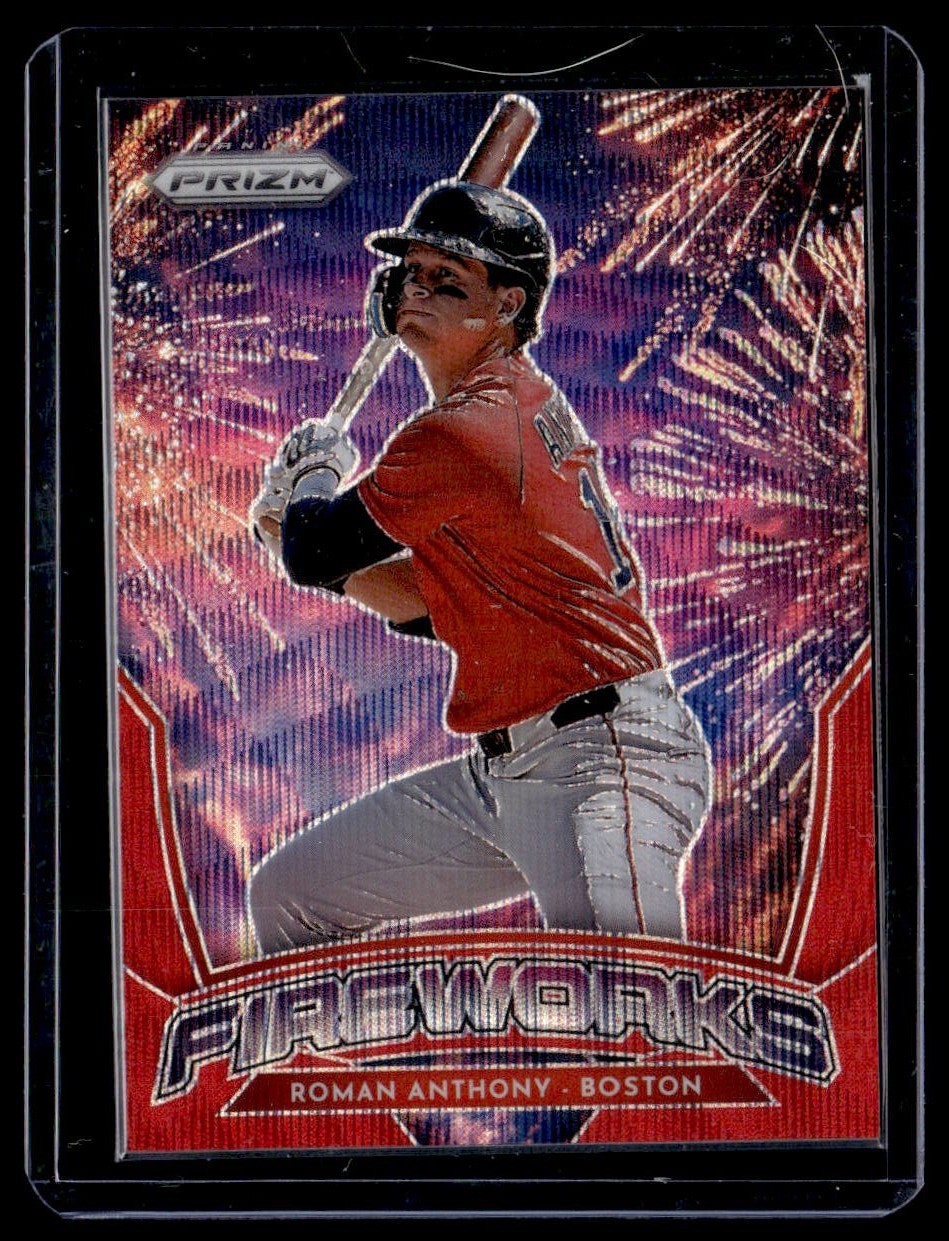 2026 Panini Prizm Fireworks Red Wave Prizm Boston Red Sox Roman Anthony #15