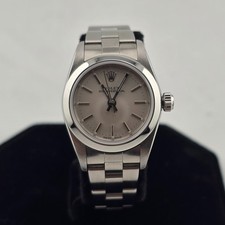 Rolex Oyster Perpetual Steel Silver Dial Ladies Watch 76080 3