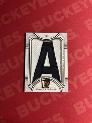 2022 Topps Definitive Ronald Acuna Jr #1/1 Nameplate Letter Braves ￼