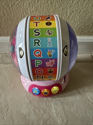 LeapFrog Spin and Sing Alphabet Zoo AMZN Exclusive Pink Teaches ABCs TESTED