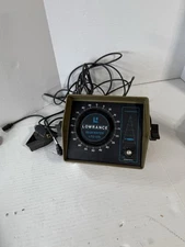Vintage Lowrance Bluewater Pro LFG-175 Depth Finder W/ Mount And Cords Untested
