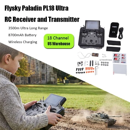 Flysky Paladin PL18 Ultra 18CH AFHDS 3 RC Transmitter 3500m 8700mAh for RC Toy