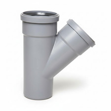 Branche longue 50/50 87,5° en PP gris pour évacuation Bampi BEA050587