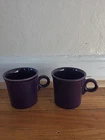 Set Of 2 Dark Purple Fiestaware Ring Mugs