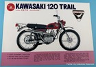 Japan Original 1960s Kawasaki 120 Trail Motorcycle Brochure Model C2TR — photo 1
