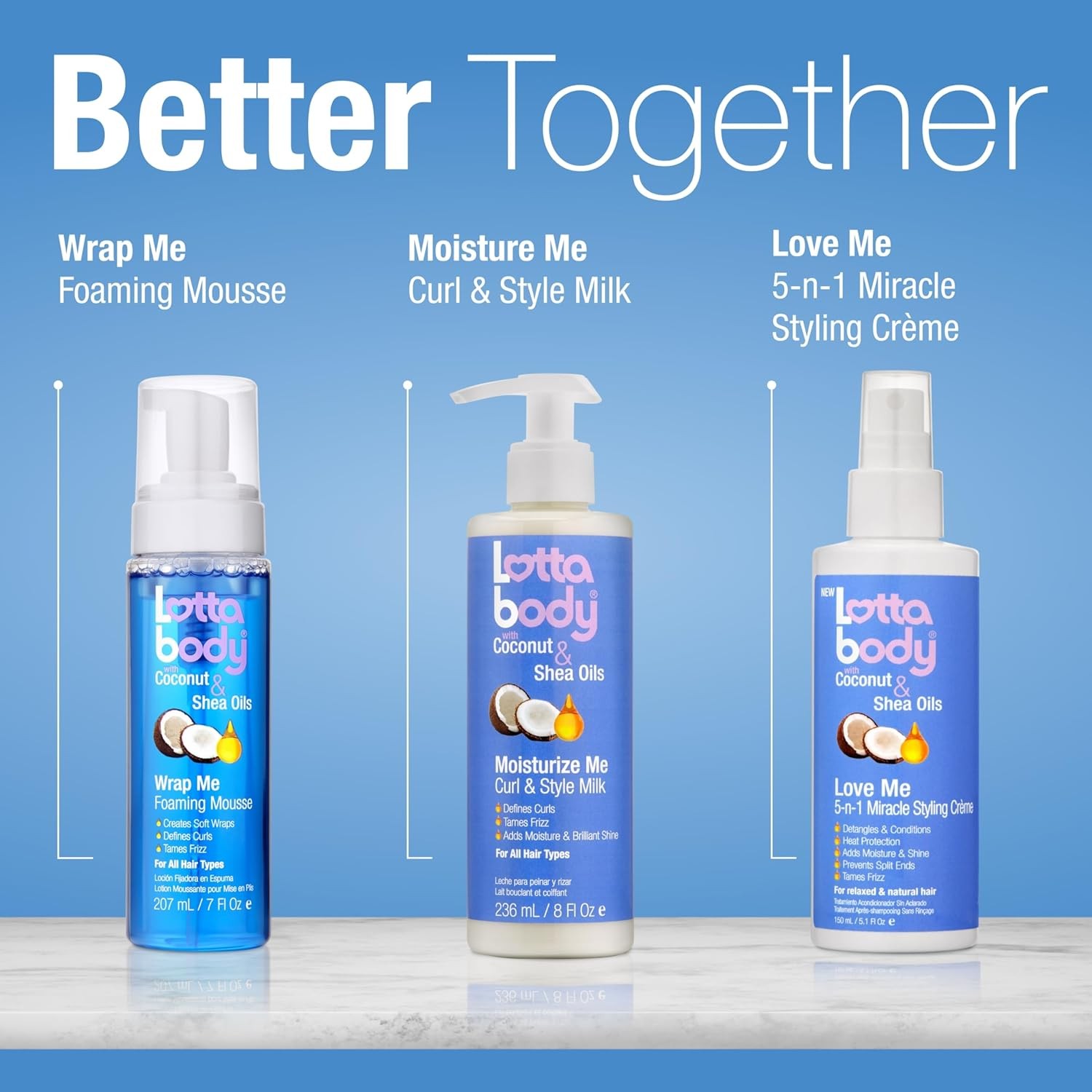 Lottabody Coconut Oil and Shea Wrap Me Foaming Curl 7 Fl Oz (Pack of 1) 