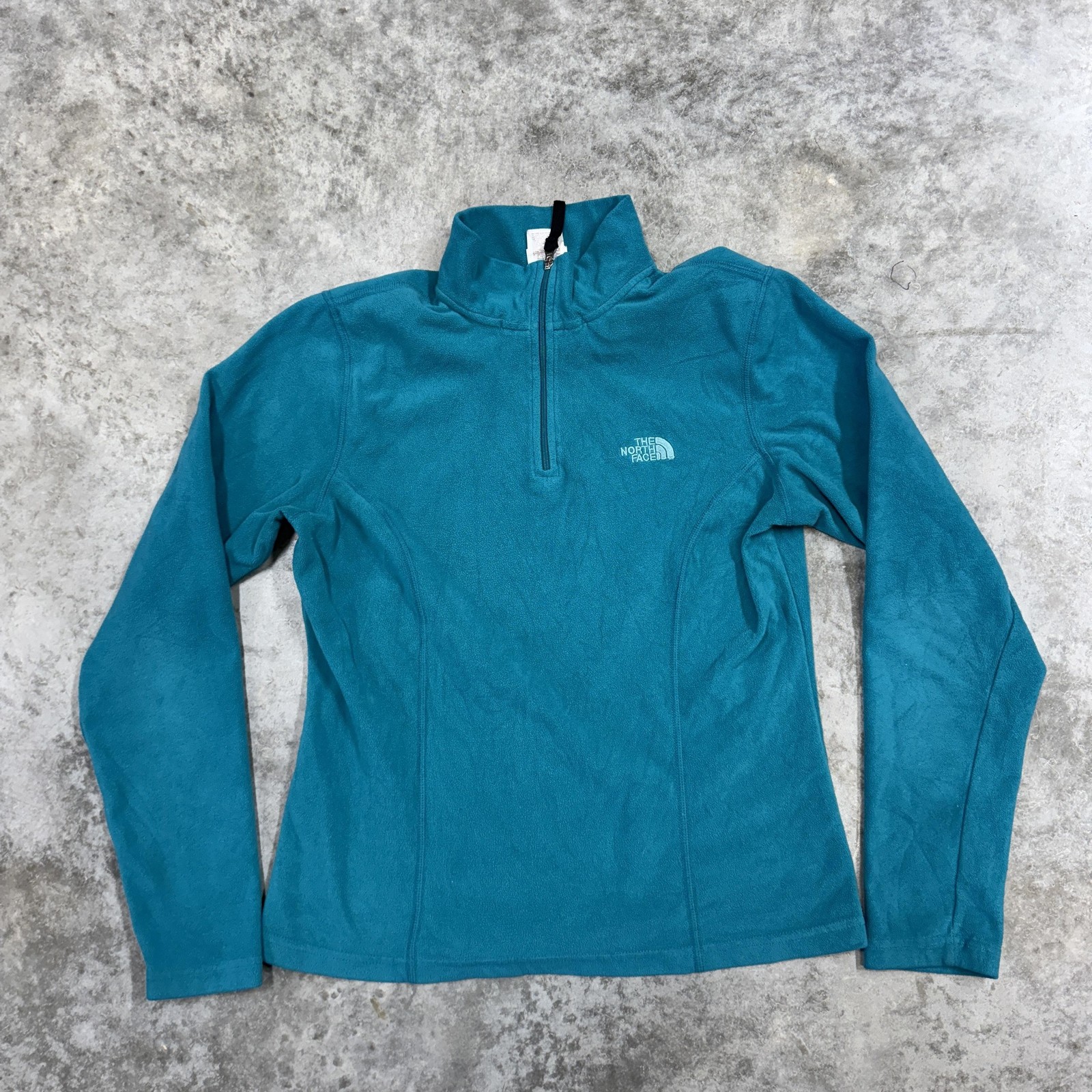 The North Face Fleece Pullover Womens Small Blue TKA 100 Lightweight Quarter Zip