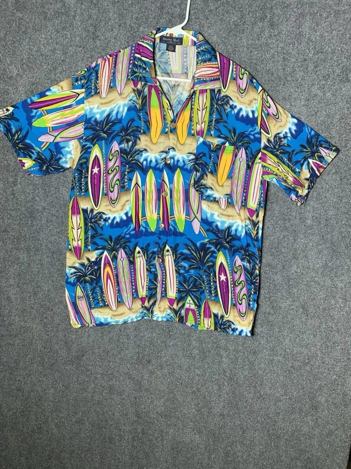 Vtg Hawaiian Shirt North Shore Surfboards Floral Made In USA Mens XL AOP Beach - Image 4 of 4