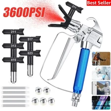 3600 PSI Airless Paint Spray Gun with 517 Tip & Tip Guard For Sprayers New