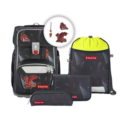 Step by Step Schulranzen-Set GIANT Dragon Drako 5tlg 23L Vol 1-4 Kl. mitwachsend