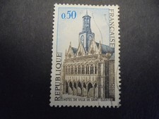 TIMBRE FRANCE / YT 1499/Hôtel de ville de SAINT-QUENTIN/ 1966