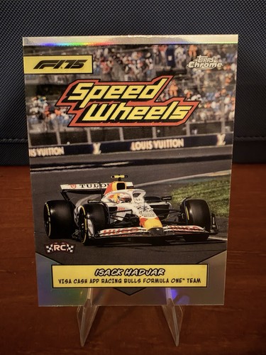 2025 Topps Chrome F1 ISACK HADJAR 1975 Speed Wheels Rookie #75-VCARB
