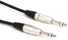 Hosa HSS-001.5 Balanced Interconnect, REAN 1/4 in TRS to Same, 1.5 ft