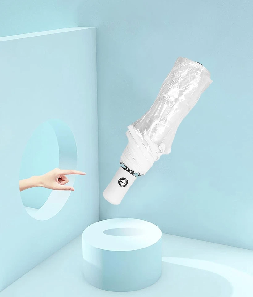 Durchsichtiger Regenschirm Sturmfest für Regen Windsicherer Sturm Taschenschirm  - Bild 4 von 4