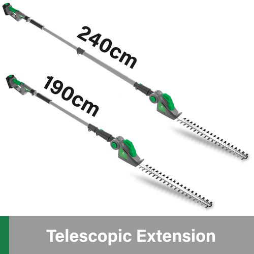 Hedge Trimmer Cordless Electric 2.4m Long Reach Cutter 2 Batteries and Charger - Bild 5 von 10