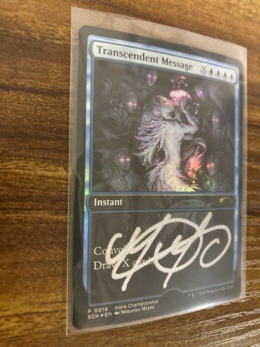 MTG✨Signed TRANSCENDENT MESSAGE Artist Proof FOIL✨SCH Promo 2023 MINT Meeks Art - Picture 4 of 9