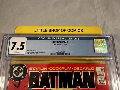 Batman #423 (1988) Cgc 7.5 Todd Mcfarlane Cover | eBay