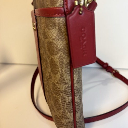 NEW COACH Kitt Messenger Crossbody Bag In Leather CC533 B4NQ4 Brass Tan/Rust - Picture 9 of 9
