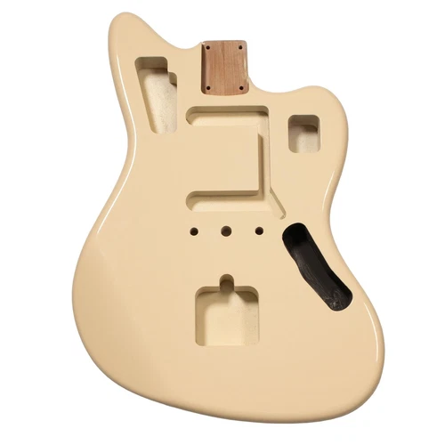 Vintage White Jaguar Compatible Guitar Body - 2 Piece USA Alder