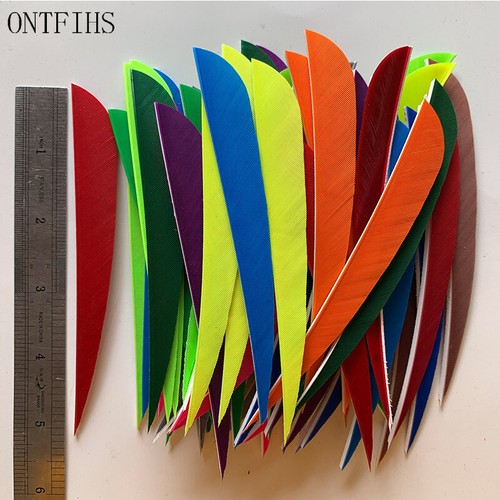 36pcs 5Inch Parabolic Vanes Fletches Fletching Feathers RW - Picture 2 of 21