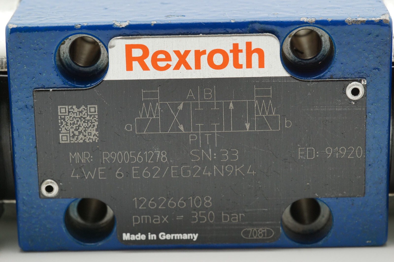 Valve De Commande Hydraulique Pour Série 1 Série 2 Série 3