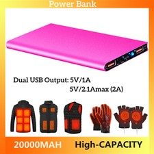 20000mAh Heating Vest Battery Pack Power Bank for Heated Vest Heat Jacket Gloves