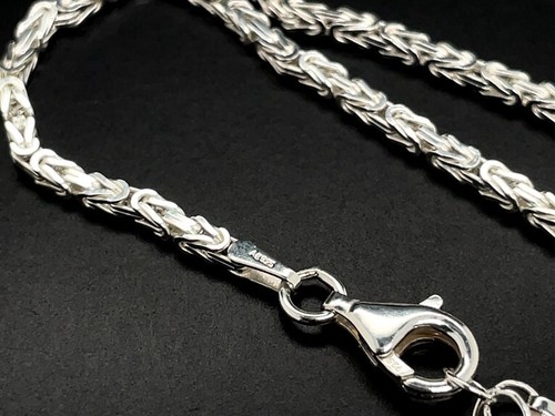 COLLANA REALE DESIGN QUADRATO IN ARGENTO 925/- BIANCO CON MOSCHETTONE CACCIA GIOIELLI - Foto 4 di 4