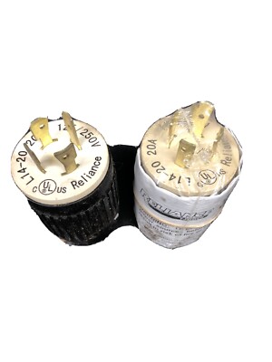 2 -Reliance L14-20  20 amp locking male  plug