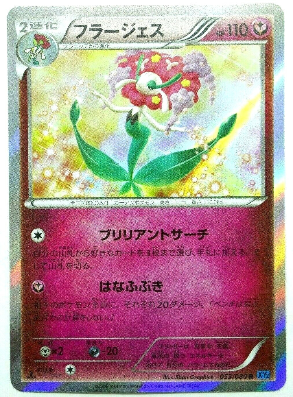 Florges 053/080 XY2 Wild Blaze 1st Edition Japanese Holo Pokemon NM