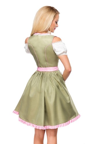 Dirndline Damen Dirndl 34 36 38 40 42 44 46 blau grün rosa Schürze Oktoberfest - Bild 13 von 19