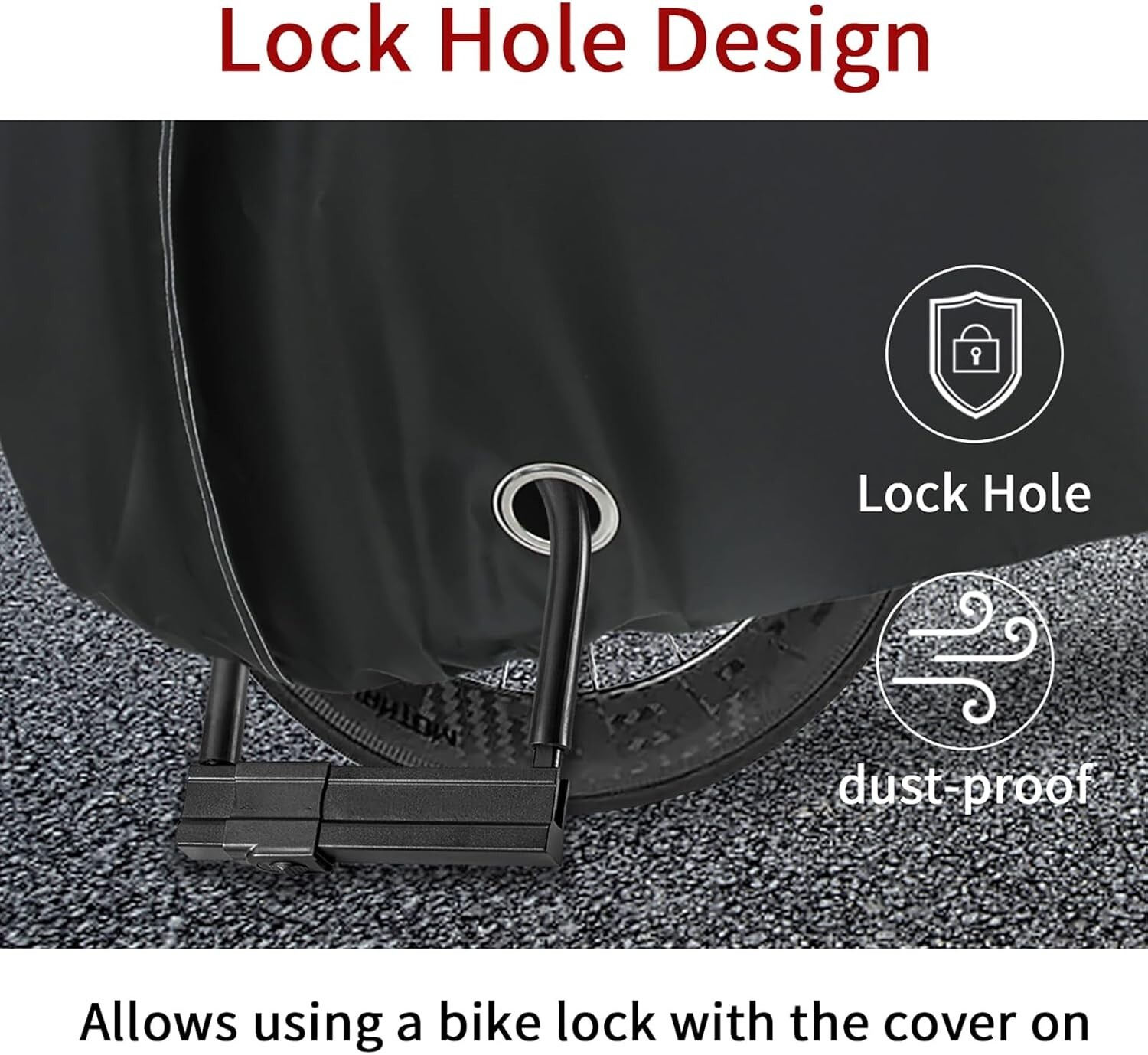 Heavy Duty Bike Cover for 1, 2 Bikes, Waterproof Bicycle Cover with Lock Holes